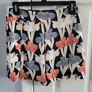 Ava Floral High Rise Tailored Shorts XS 3” Inseam Back Zip